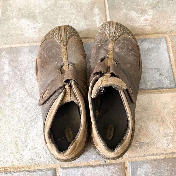 Teva Leather Slip On Shoes Brown Strap Outdoor Casual Mens 12